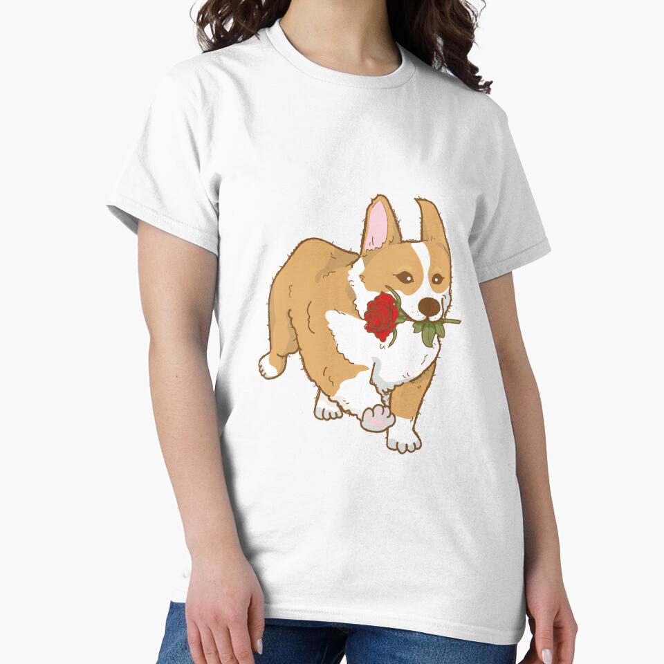 Adorable Corgi on Valentine's Day by SwiftTees