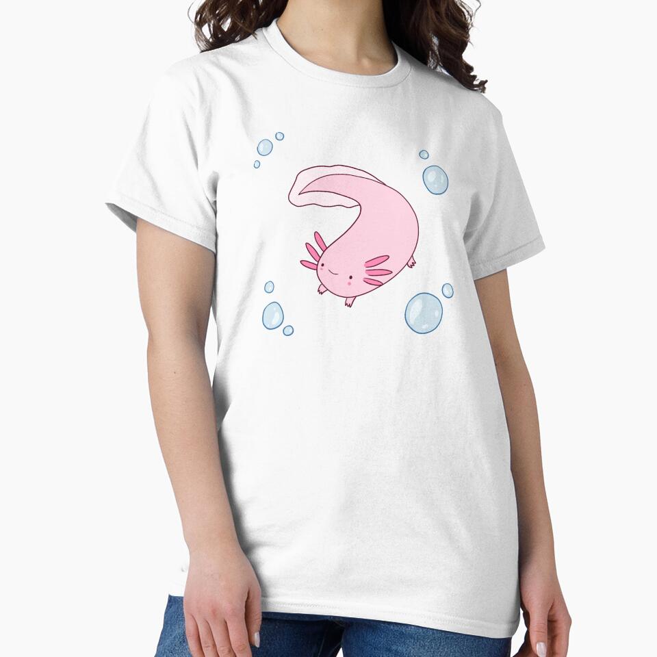 Funny Pink cute axolotl by Mayarart