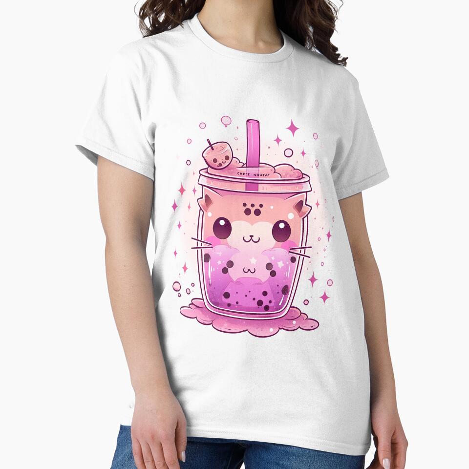 Bubble Tea Neko - Dragon Fruit Marshmallow by SnarkyDoodles
