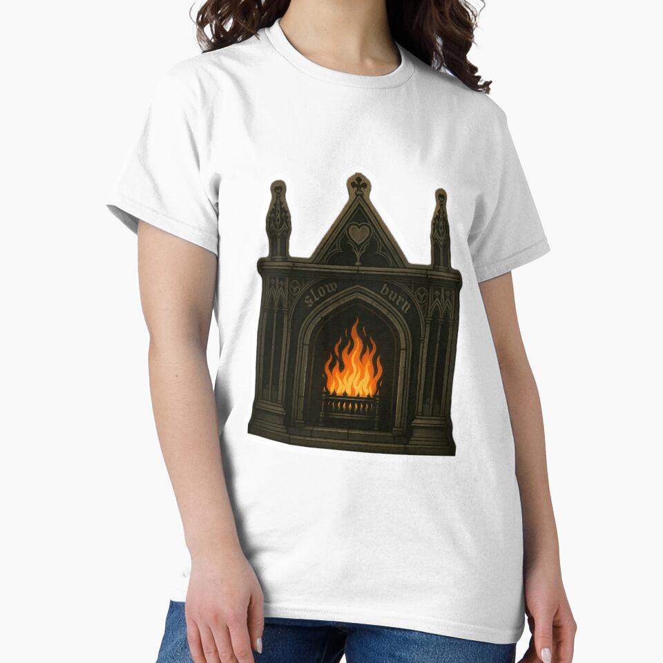 Slow Burn Sticker | Romantasy Fireplace (in color) by enemies2stickers