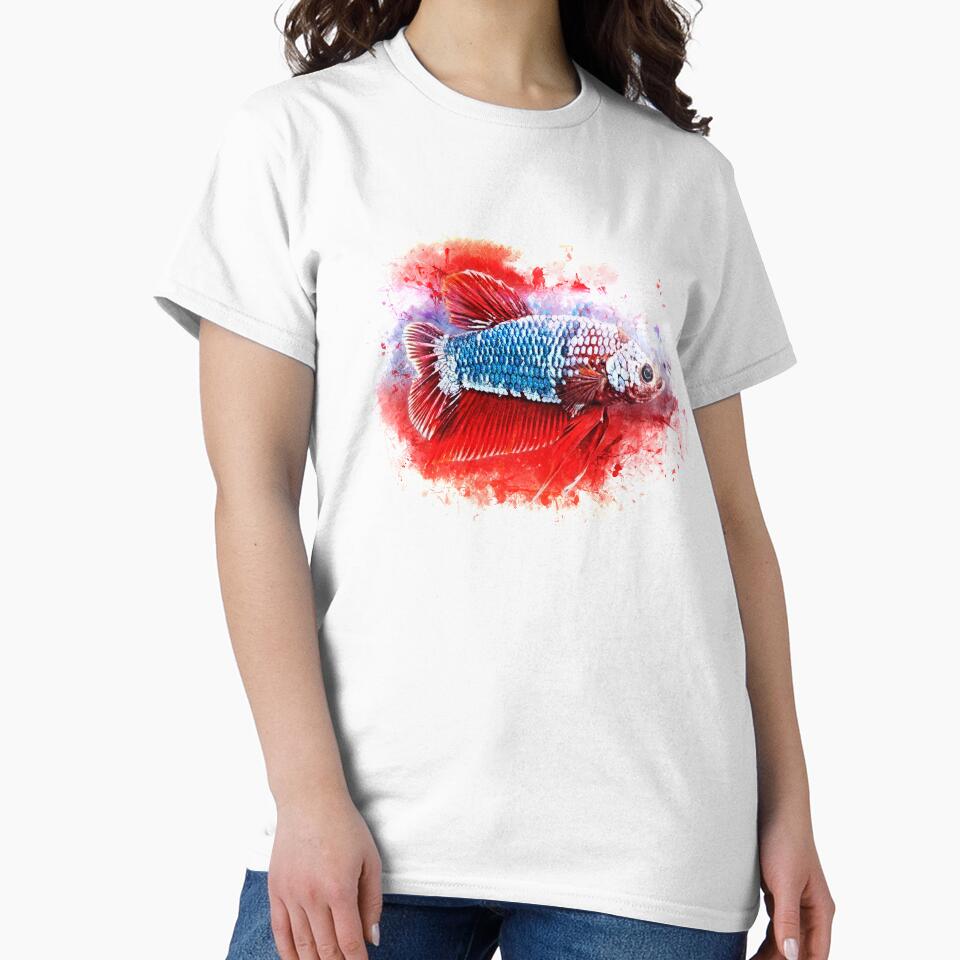 Fighting Fish Halfmoon Poster - Betta splendens by AquariumLutter