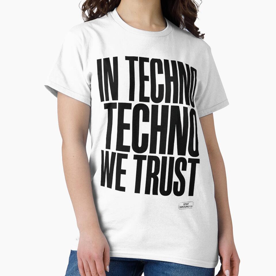 In Techno We Trust Bold Brutalist Typography by RaveNamaste