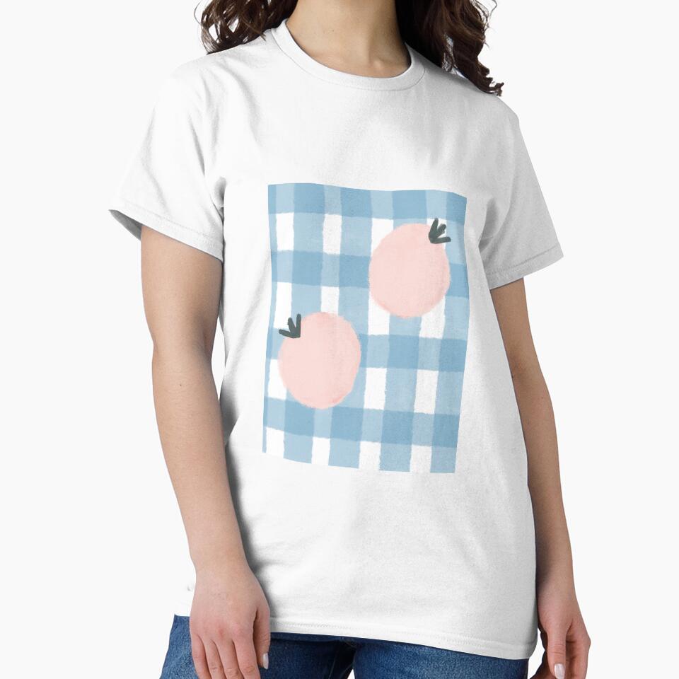 Oranges on Blue Gingham by franklins-nook