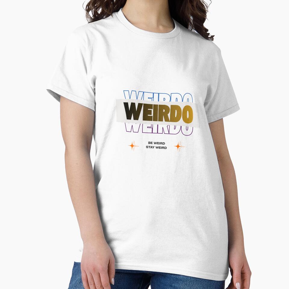 Stay Weird Typography | Modern Weirdo Quote Design by MissLotusStudio
