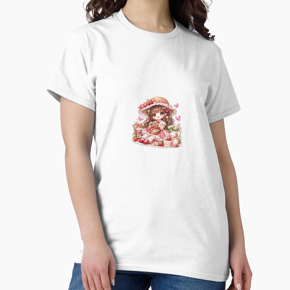 Cute Strawberry Picnic Doll Kawaii Sticker by blossomfun