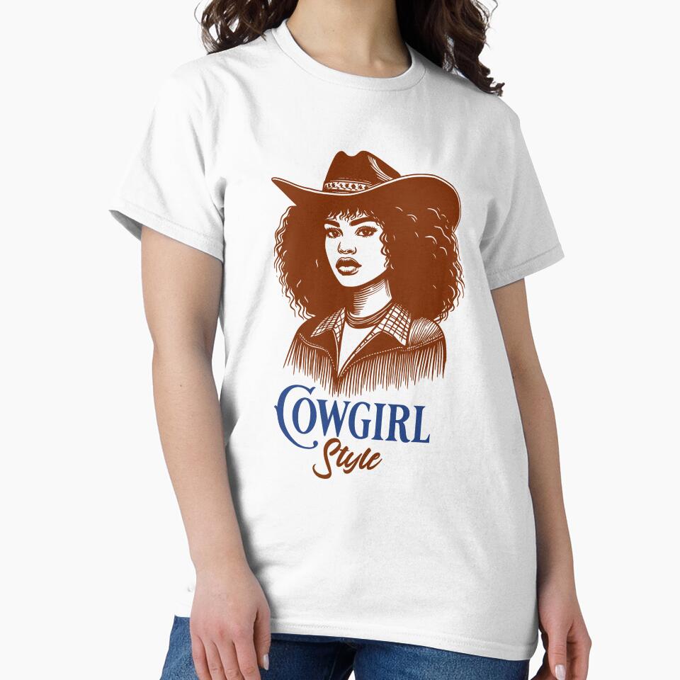 Trendy Cowgirl Style Western Aesthetic Graphic T-Shirt by Tiendita-Arroyo