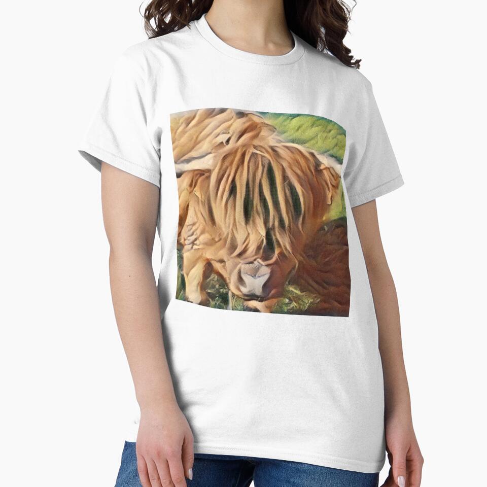 Fluffy Hairy Highland cow head Highland cow face by FarmsteadAcers