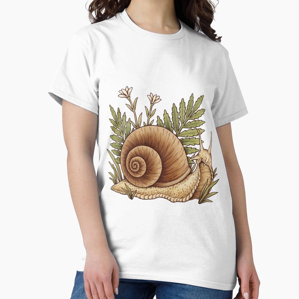 Cute Snail Dark Academia Goblincore Art by qnvpewhwim55