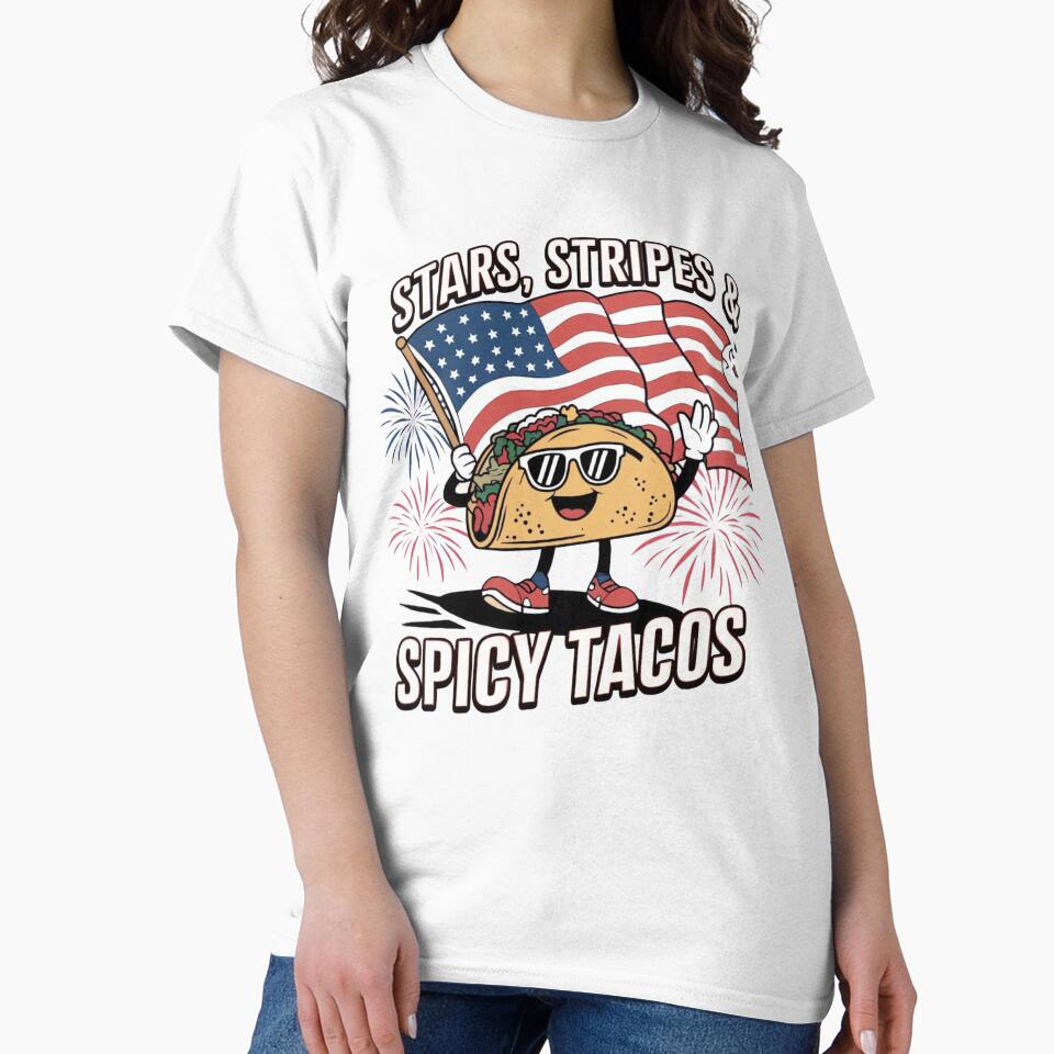 Stars, Stripes & Spicy Tacos  – 4th of July Taco Party Design by ARTReMi