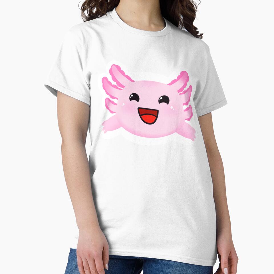 Pink Axolotl by ArtByRosettaK