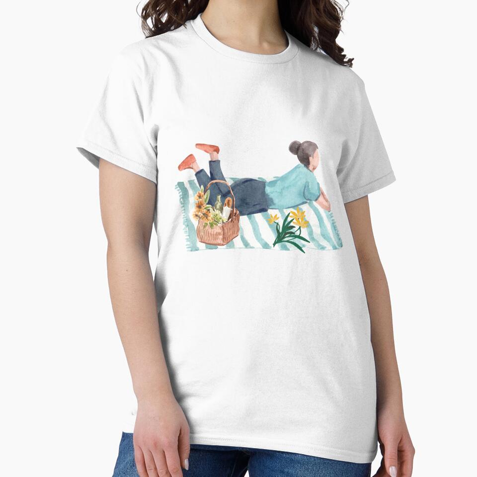 Cottagecore Girl Go Picnic Outside on vacation by tnwbank