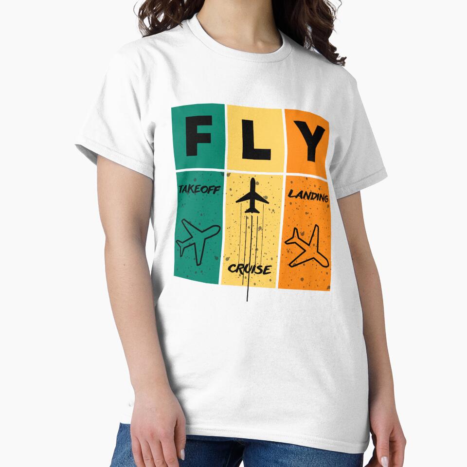 FLY takeoff cruising landing for Pilots, Stewardess and Enthusiasts by AviationArtists