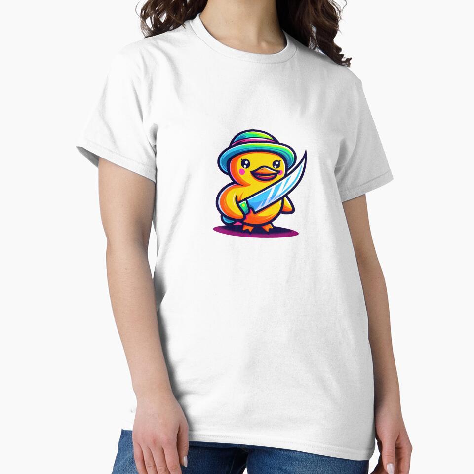 funny cute duck  holding a knife by Pixel Perfect