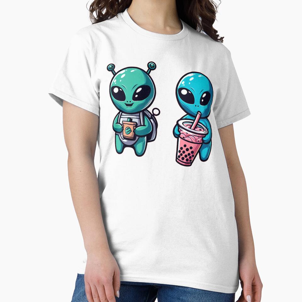 Bubble Tea lover Alien by kewttiestore