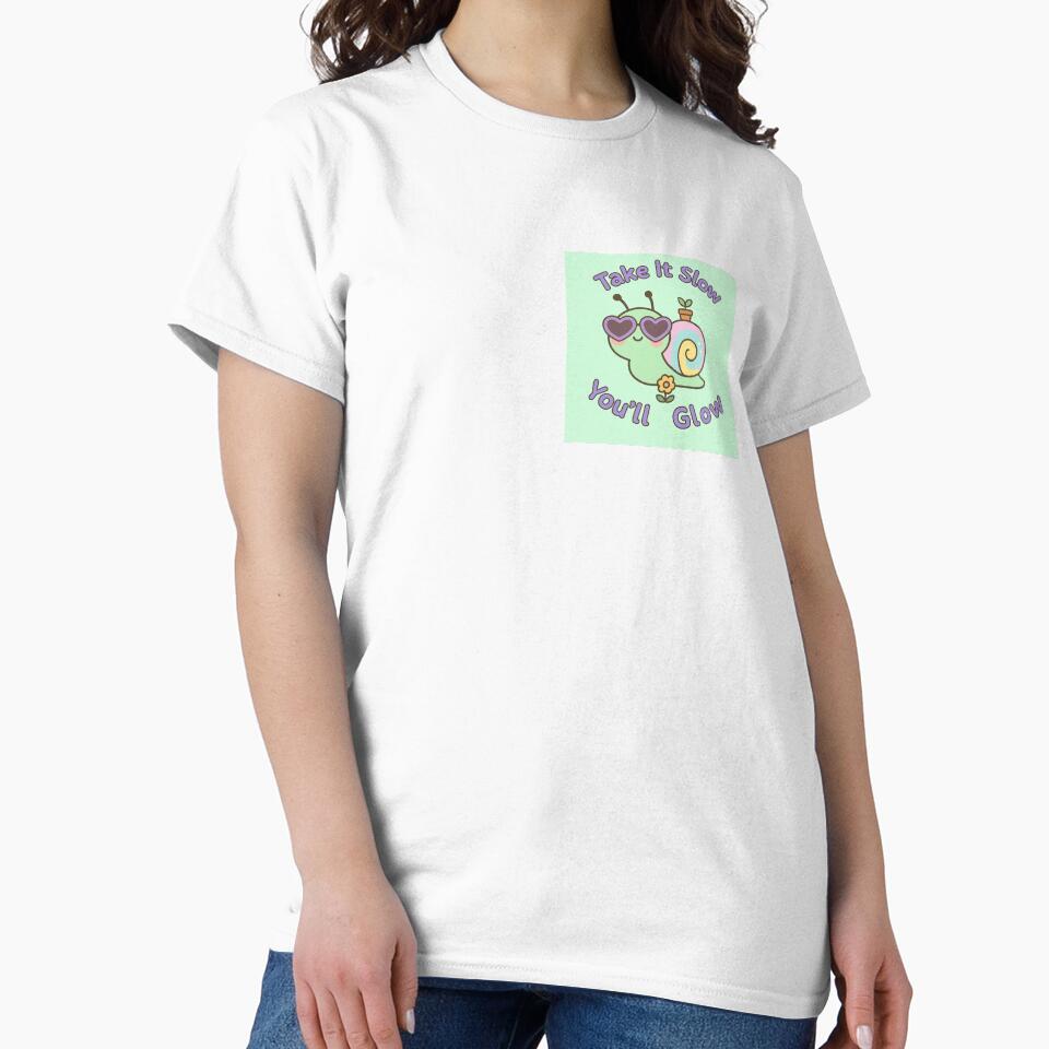 Take It Slow Snail Sticker – Motivational Kawaii Quote by Striklet