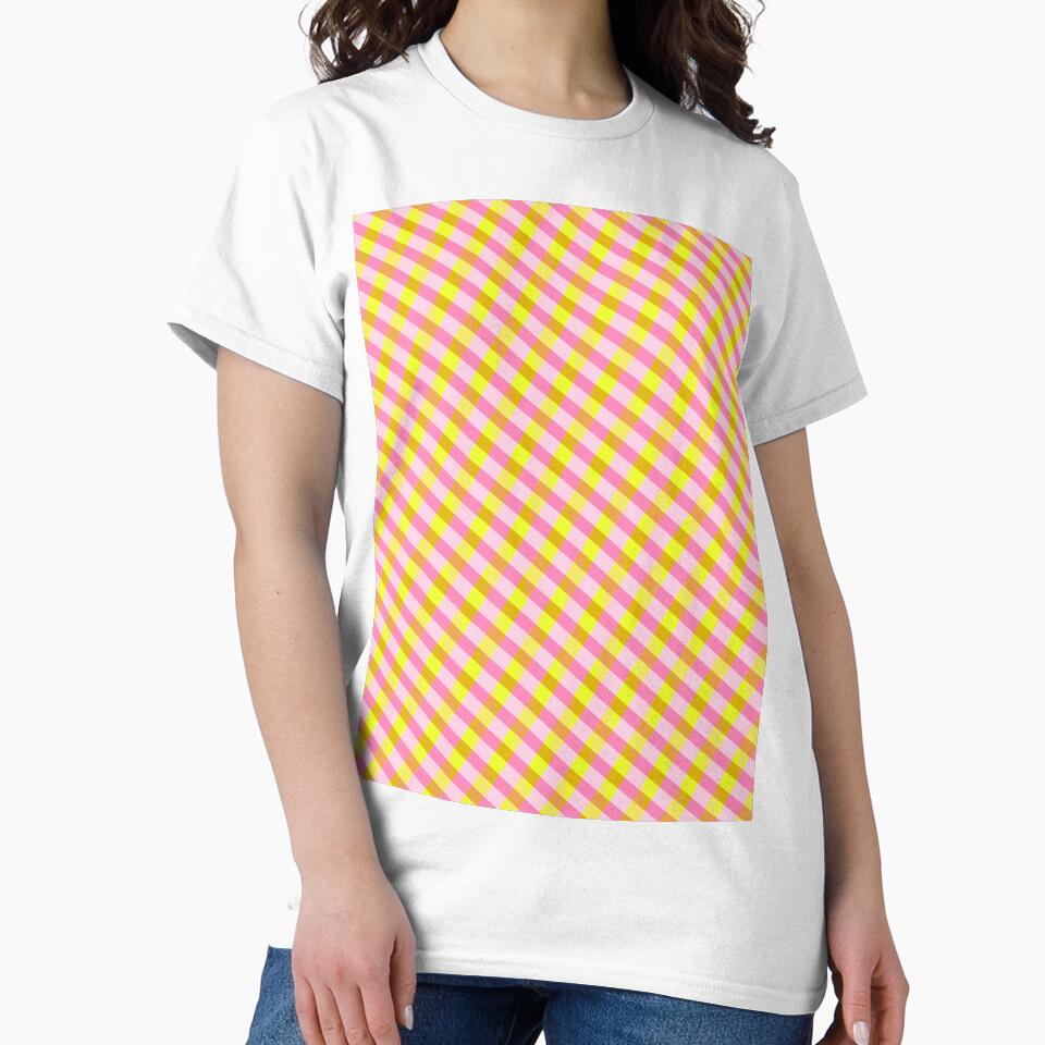 Vintage Pink Lemonade Plaid Pattern by OpalEllery