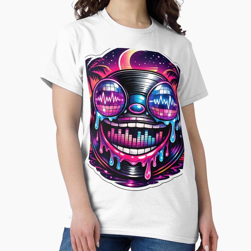 Acid Trip Electric Wave Retro Vinyl by  ZenRave Designs