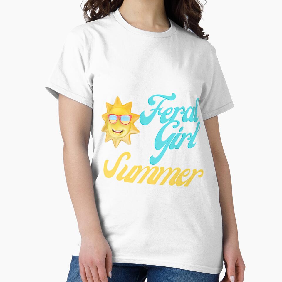 Feral Girl Summer Vibes Typography Graphic by dnhysanpz88