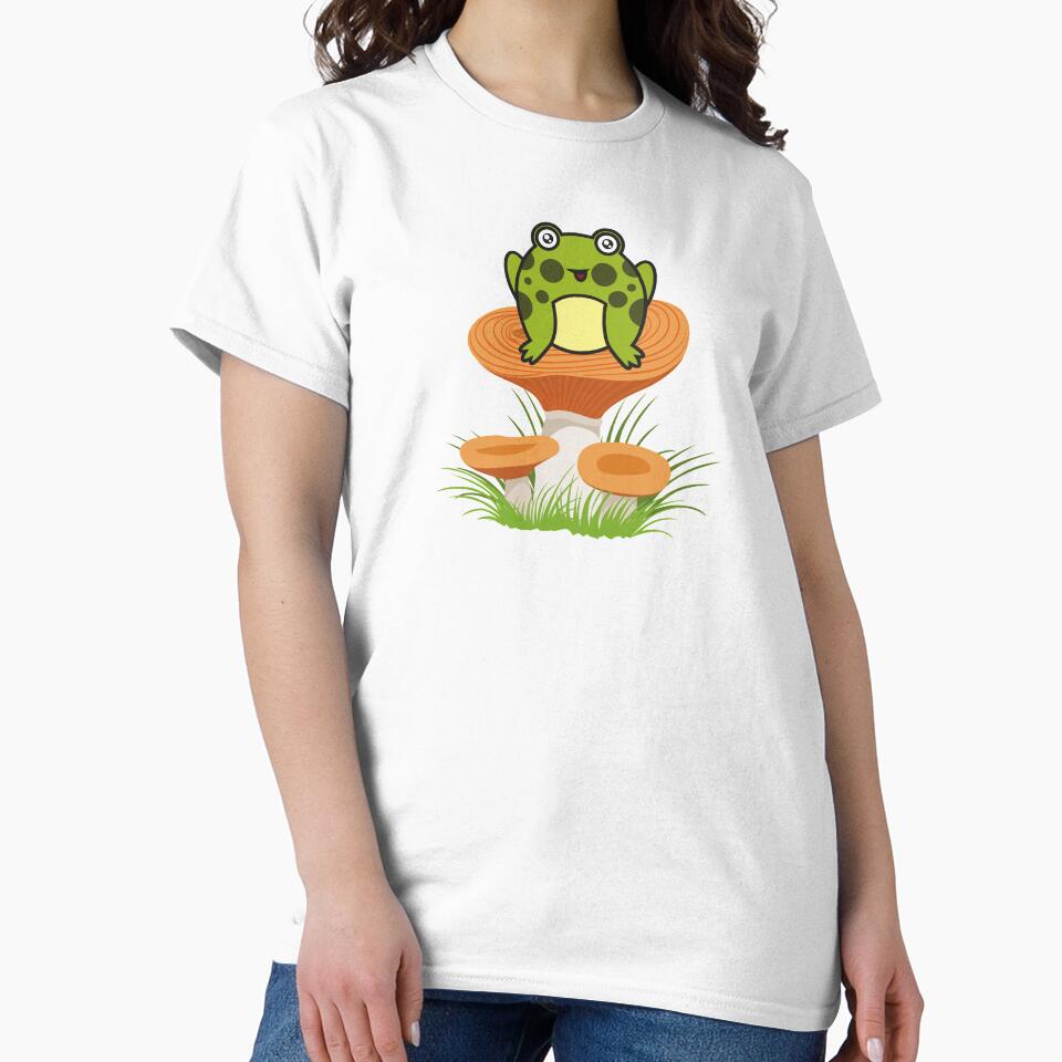Frog on a Mushroom by VBeesTees