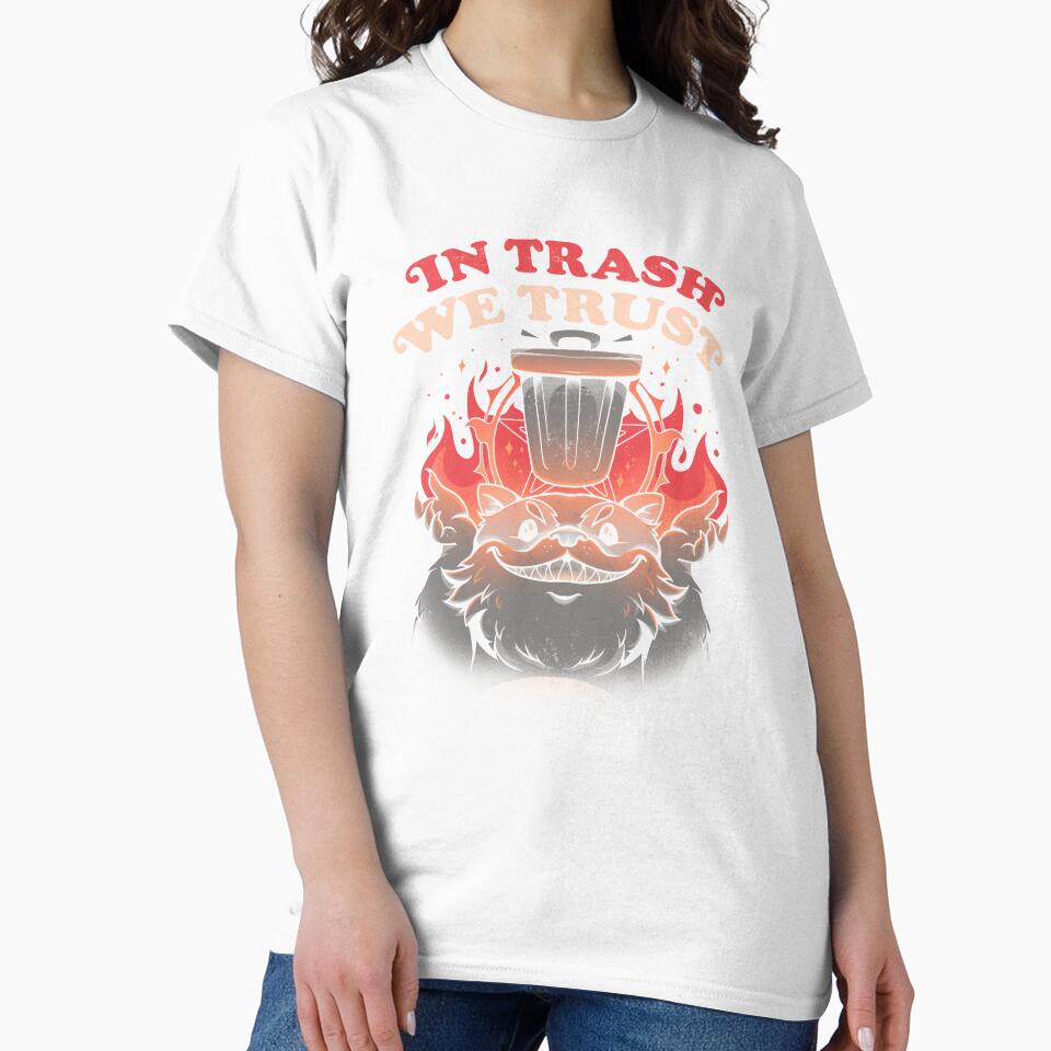 In Trash We Trust - Funny Evil Raccoon Gift by EduEly
