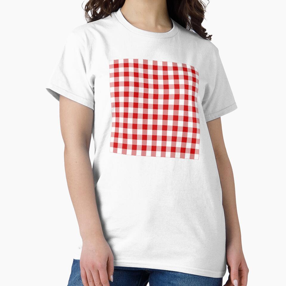Cayenne Red Gingham Print Pattern by Flip & Flop