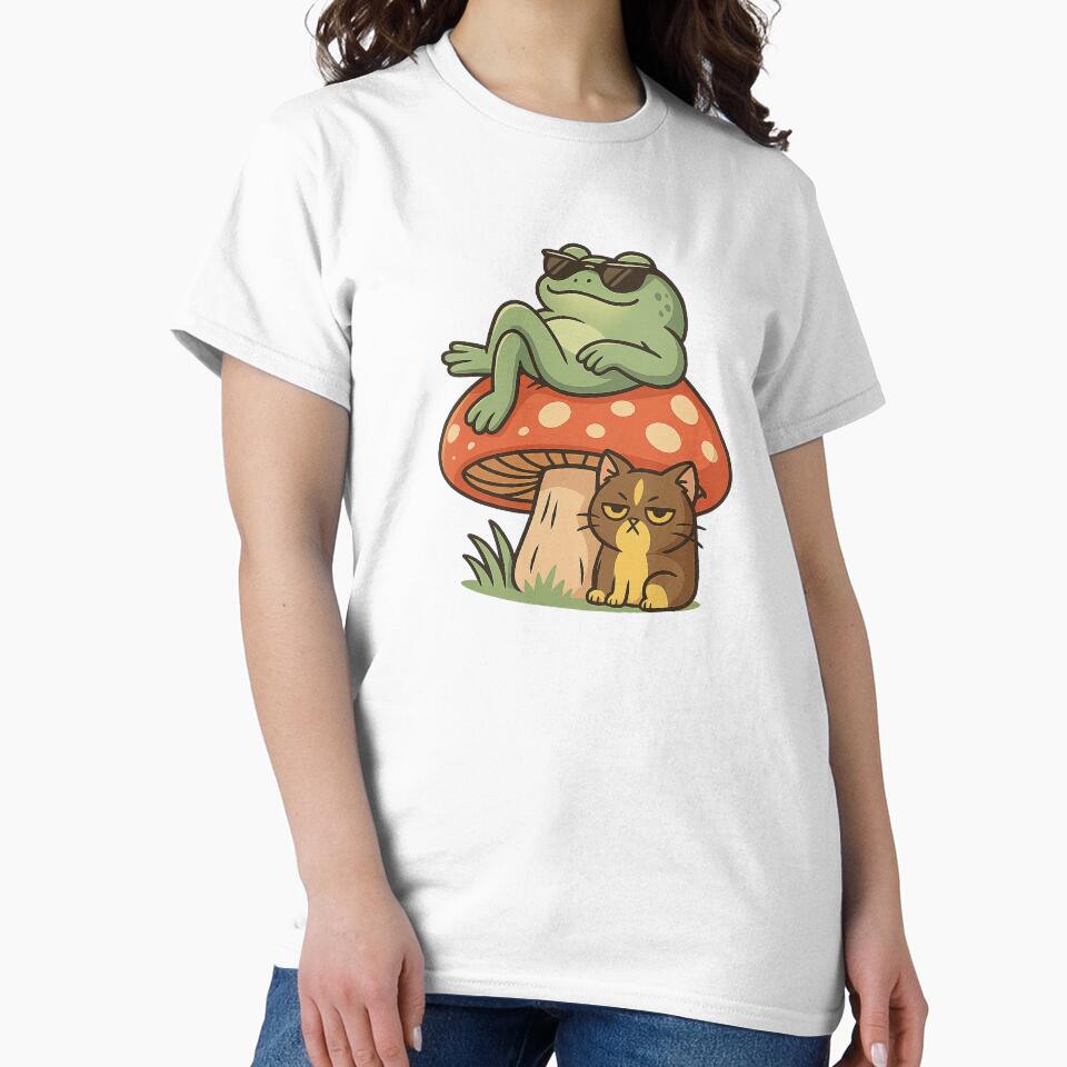 Chill Frog on Mushroom by Miximondo