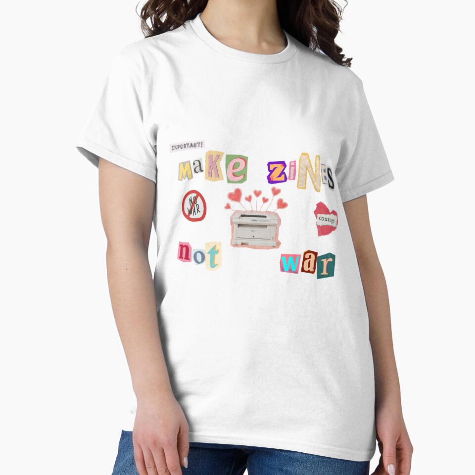 Make Zines Not War – DIY Zine Culture Punk Art Quote | Fun Activist Gift for Zine Makers, Writers & Indie Creatives by Straight-Up Snark