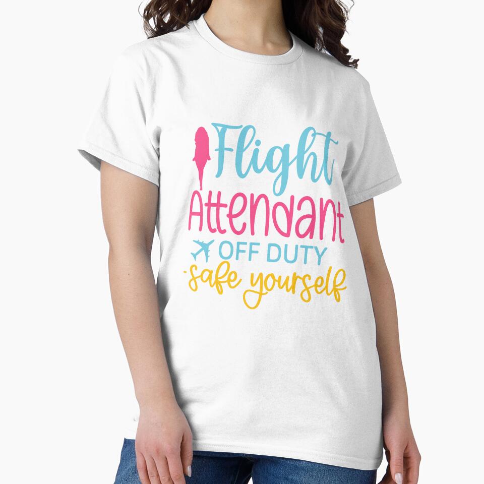 Flight Attendant Stewardess shirt and more - Cabin Crew off duty safe yourself by AviationArtists