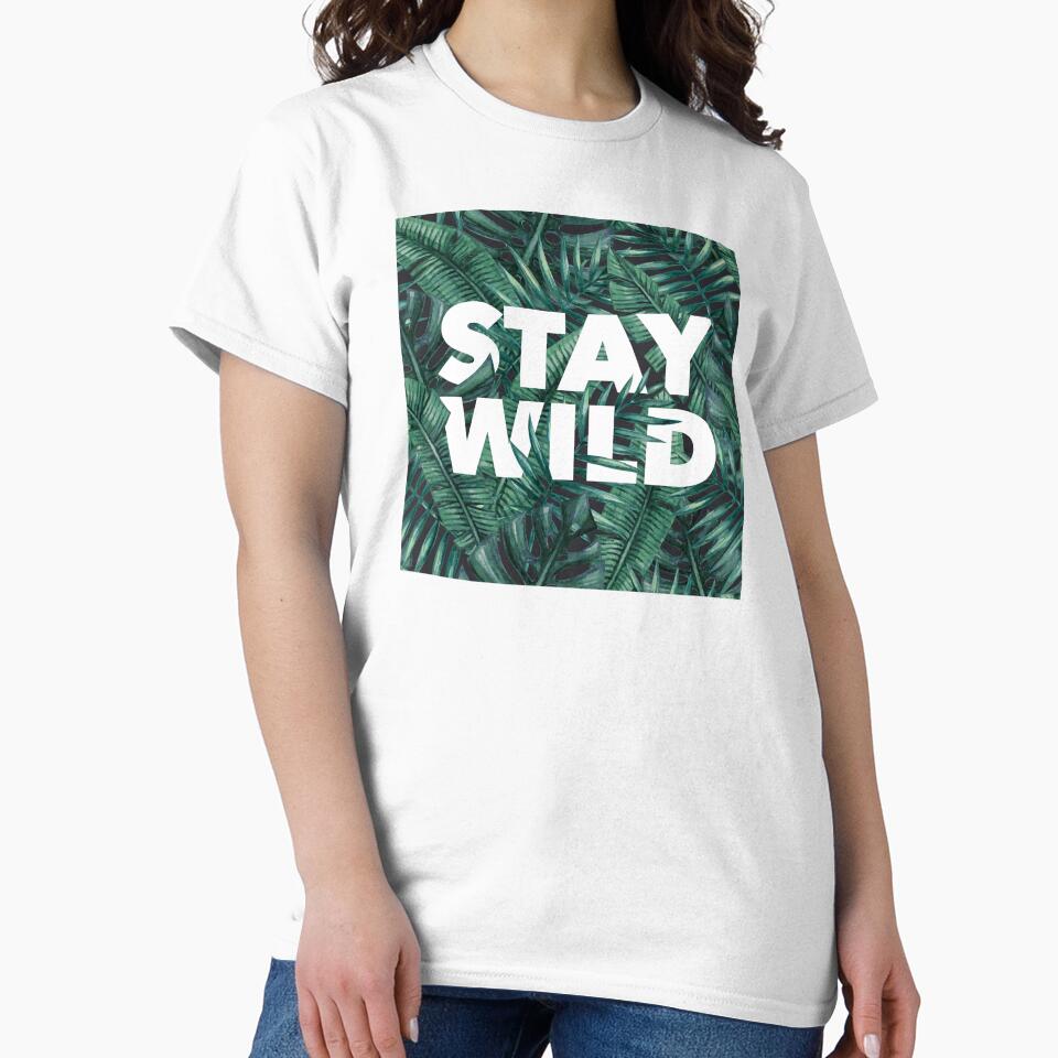 Stay Wild Tropical Jungle Print by kwillhoite
