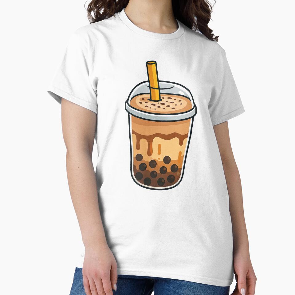Brown Sugar Bubble Tea Cartoon Drink by ArtfulWeave