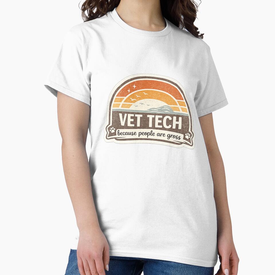 Vet Tech Because People Are Gross Retro Vintage by AMICO77