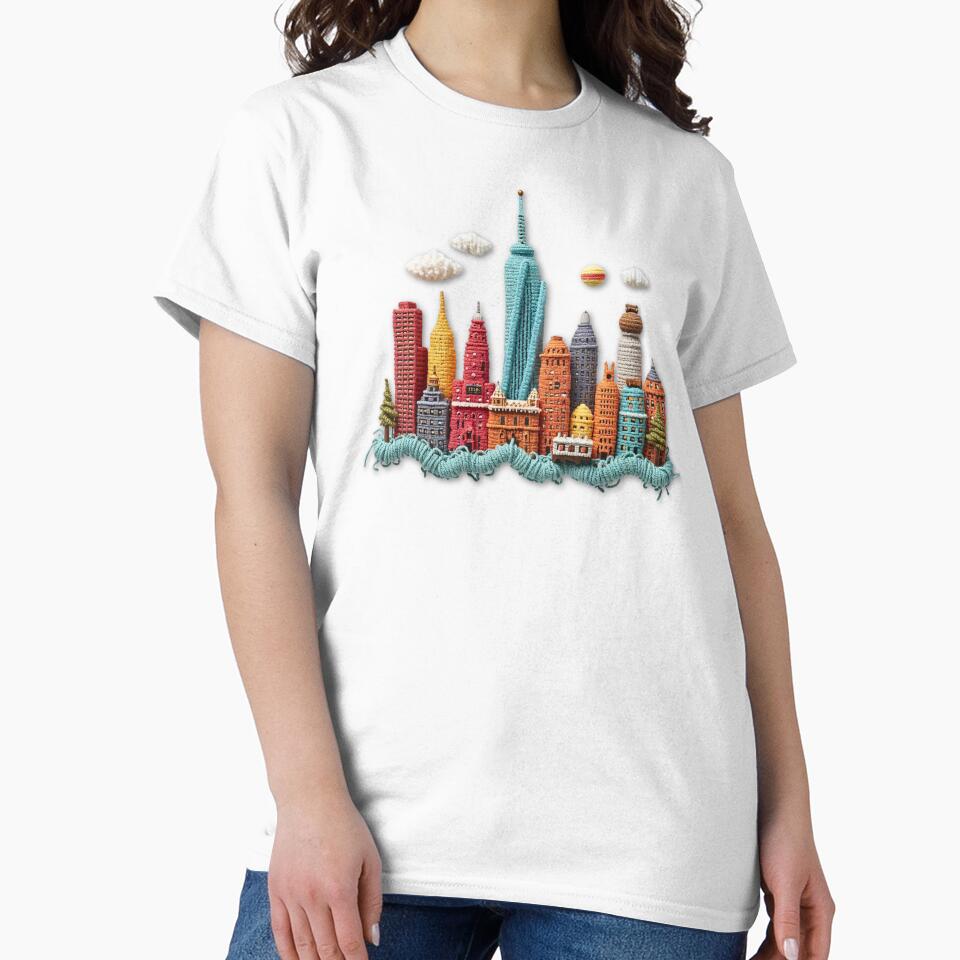 Yarnscape – Faux Yarn Crocheted City Skyline by Festive Bug