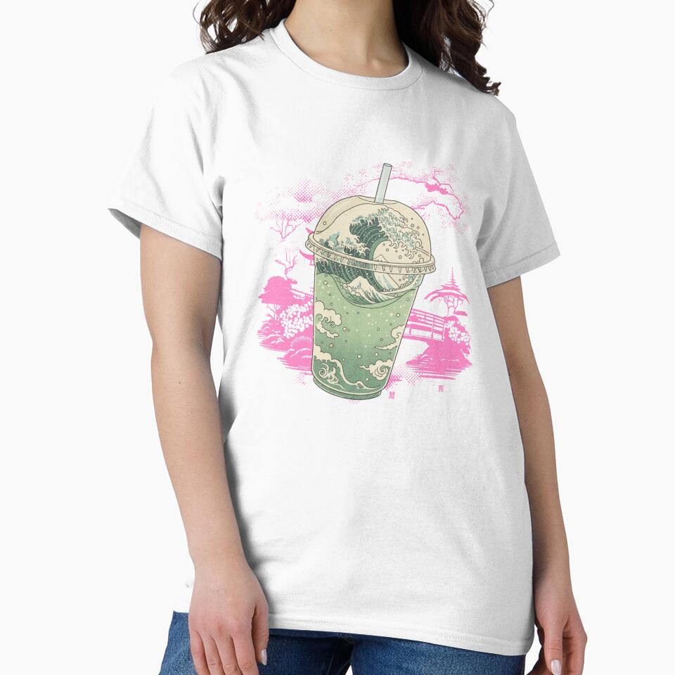 Matcha Latte Great Wave of Kanagawa by Nacho Average Designs