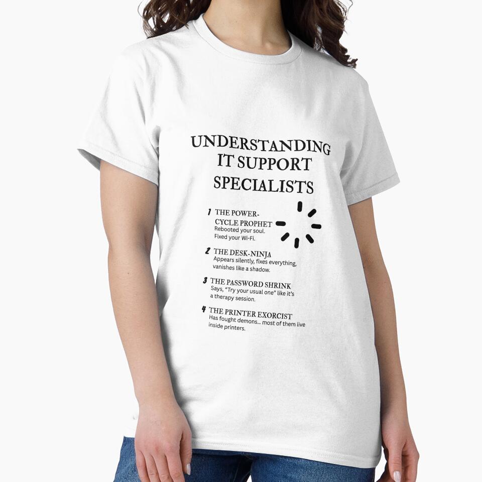 Understanding IT Support Specialists – Funny Tech Help Life Definitions by PsyFlow35