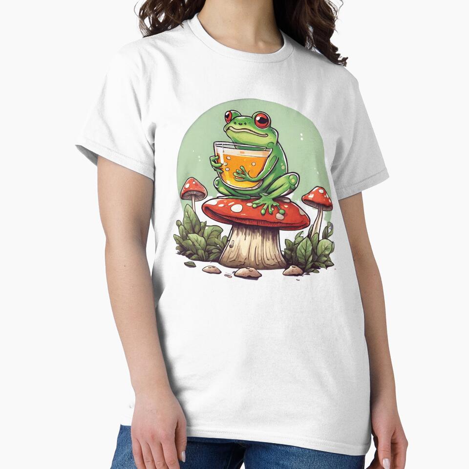 Frog on a Mushroom by cozyvintage