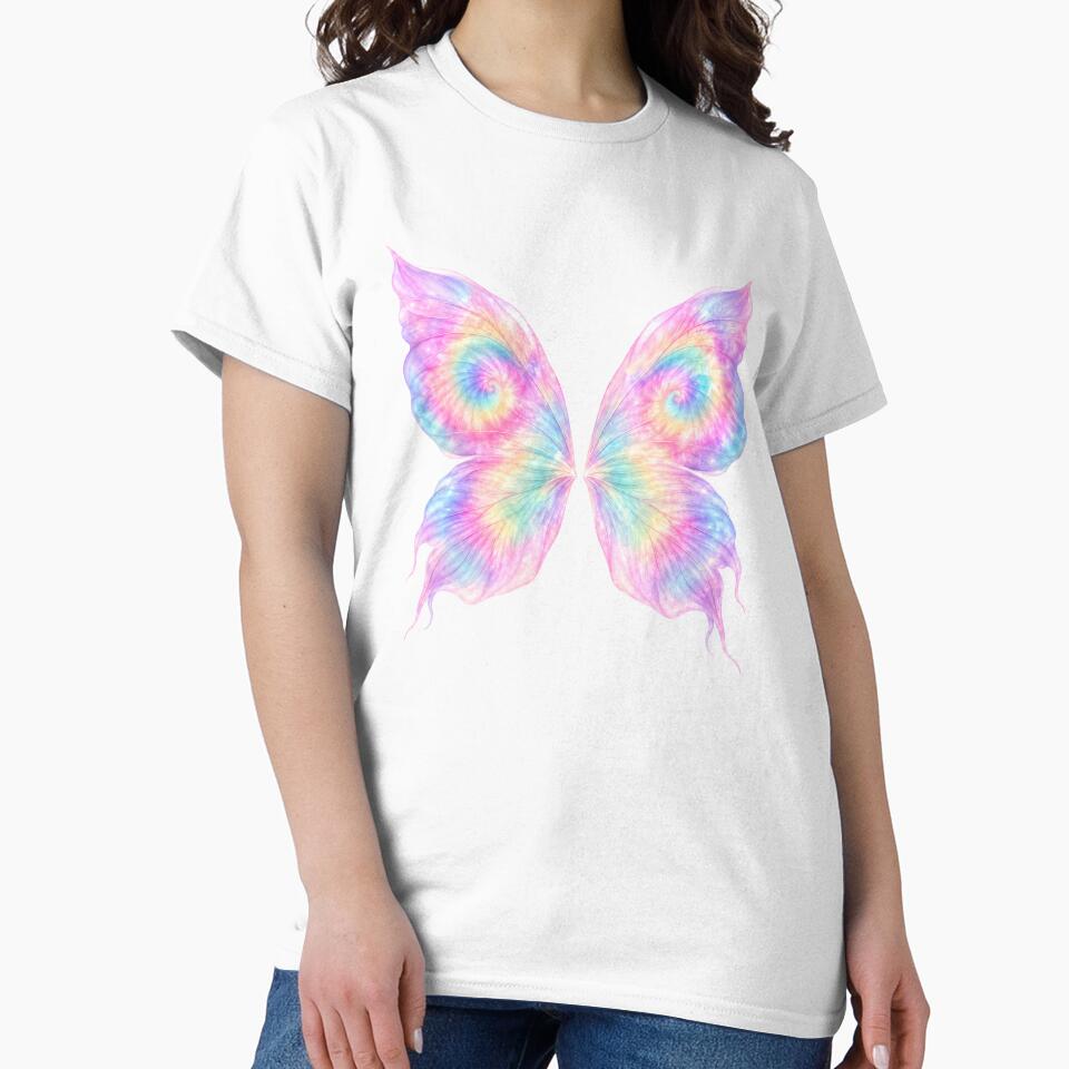 Pastel Rainbow Tie-Dye Butterfly Wings by jgvisualarts
