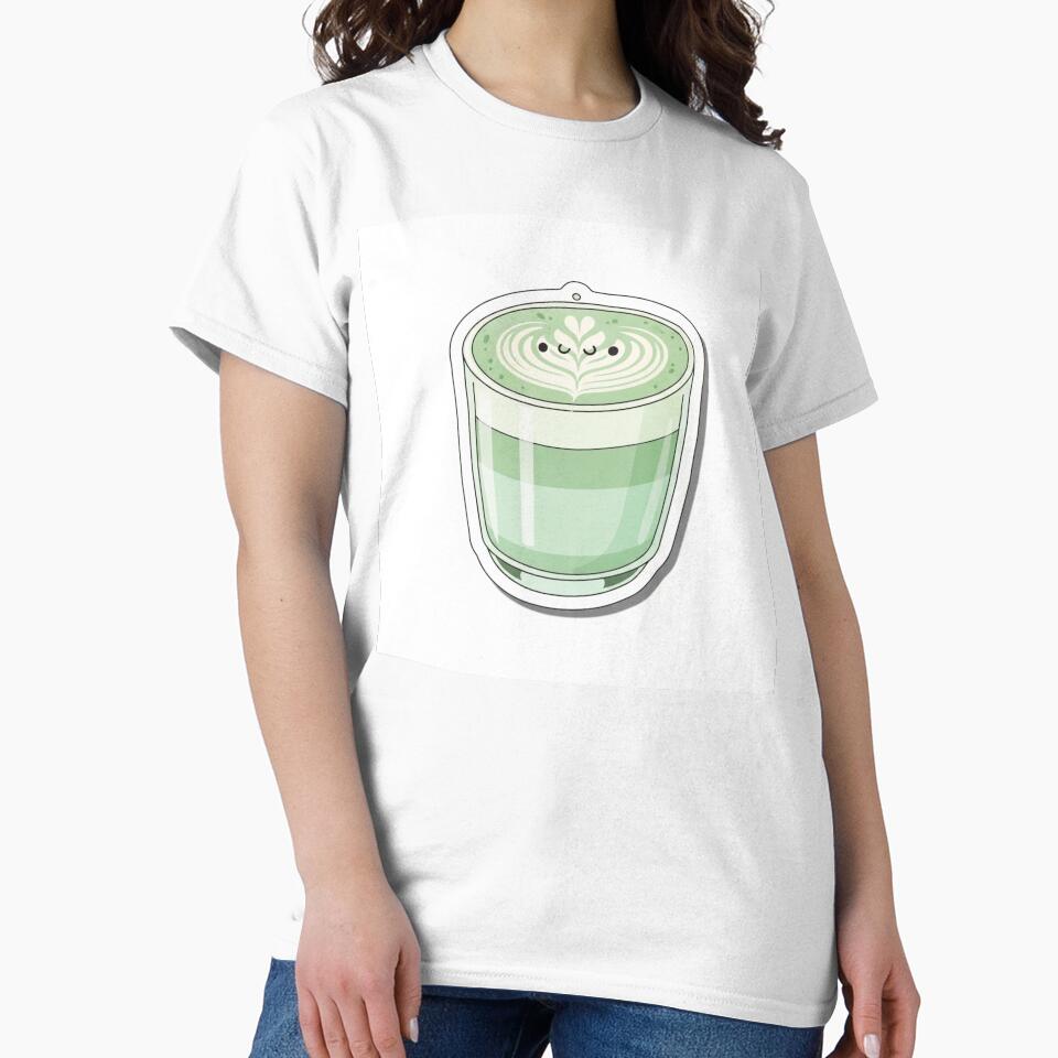 Cute Matcha Latte – Kawaii Green Tea Illustration by zenaikido