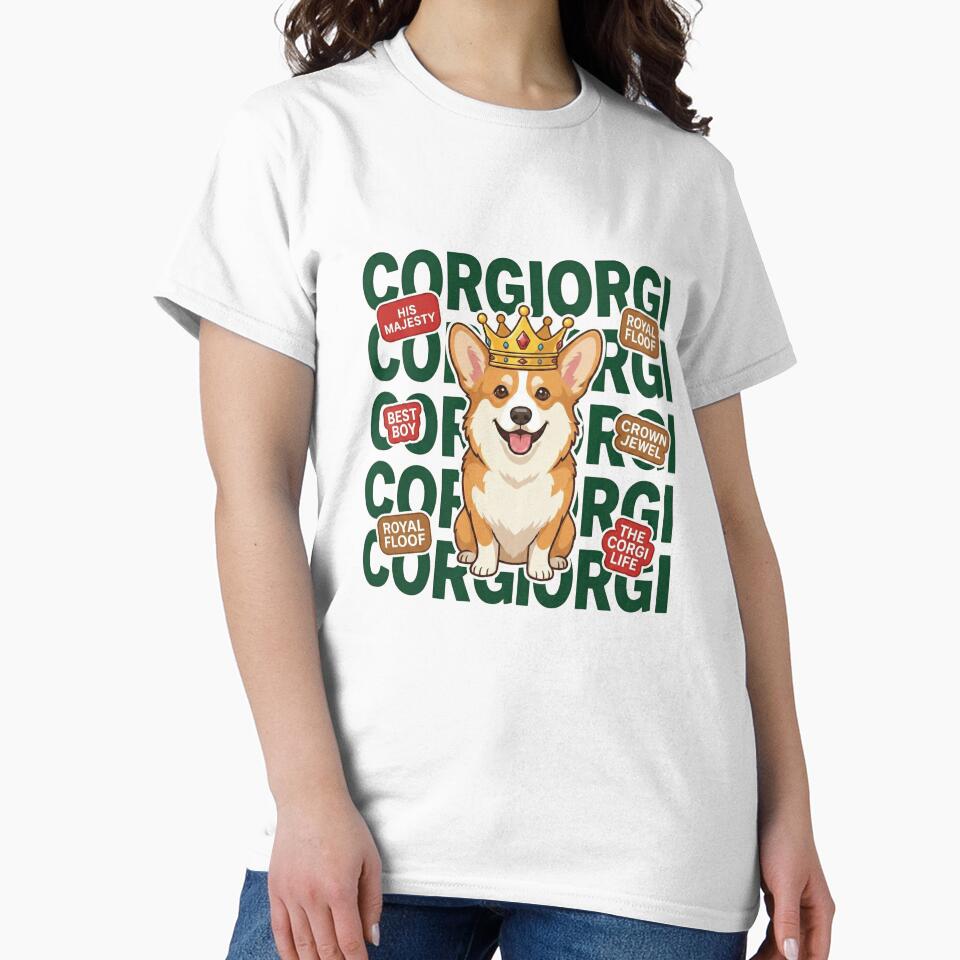 Funny Corgi Sploot Lazy Dog Cartoon by ArtzyFlow