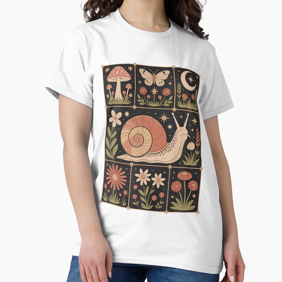Whimsical Snail & Butterfly Night Garden by sestoreenzt