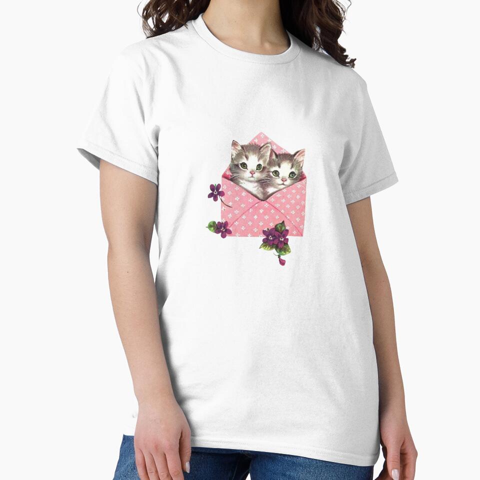 Coquette Vintage Cats in love letter by Pixiedrop