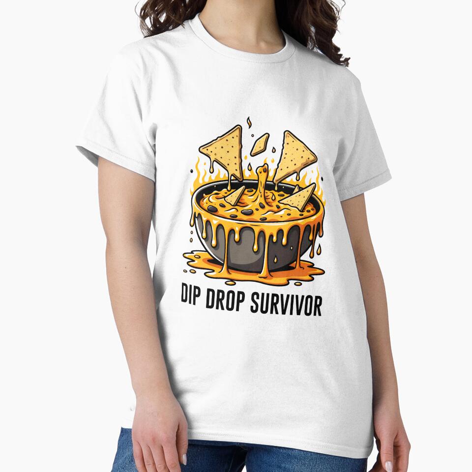 Clean Dip Drop Survivor Nacho Cheese and Food Humor by SplashTastic
