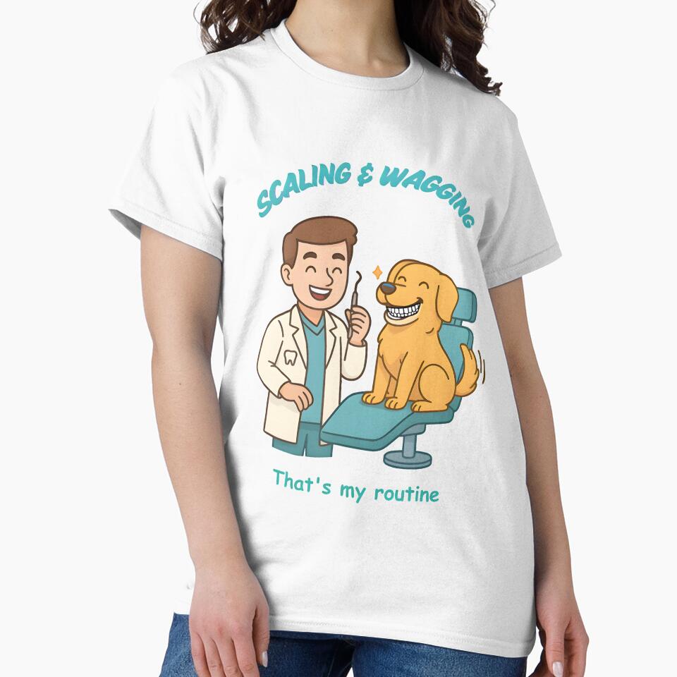 Vet life - Scaling & Wagging – Veterinary Dental Humor Cartoon by Bettybee00