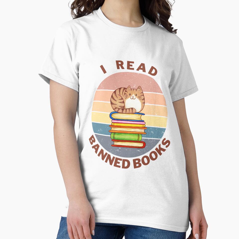 cat i read banned books by ApurwaArtShop