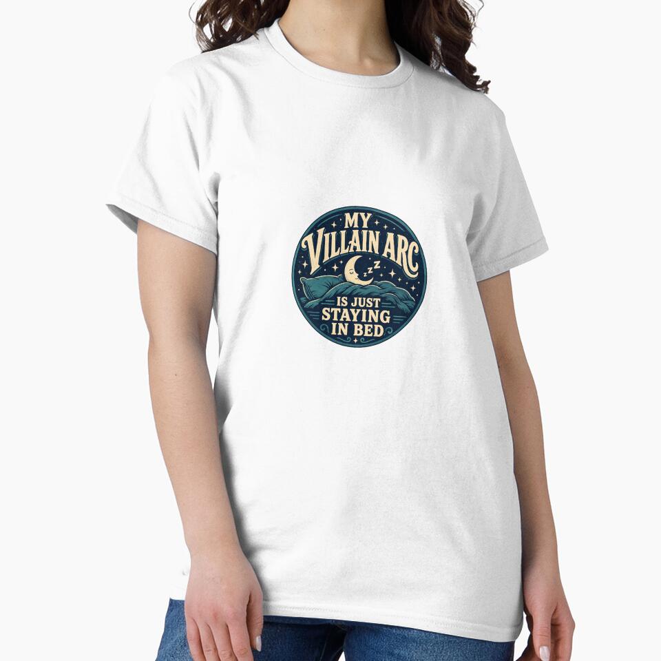 My Villain Arc Is Just Staying In Bed Funny Sticker by RedRubyBubble