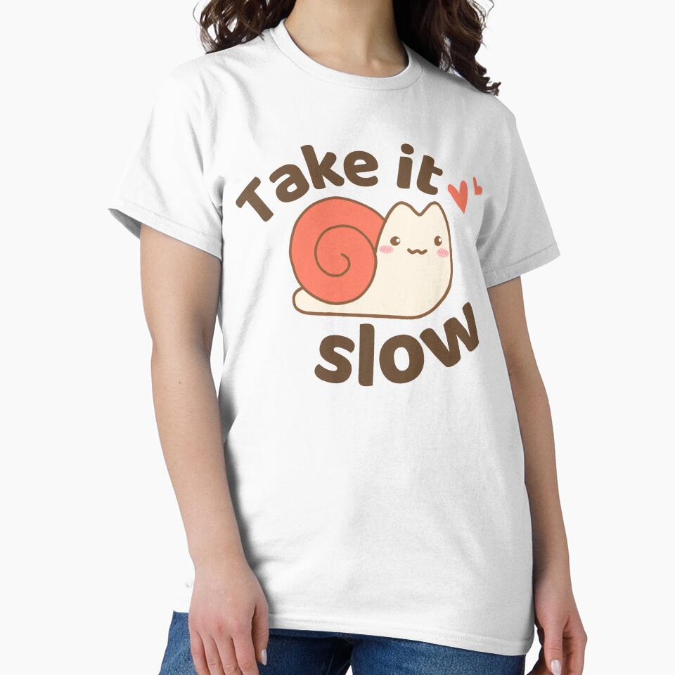 Take It Slow Cute and Lovely Snail by elunemori