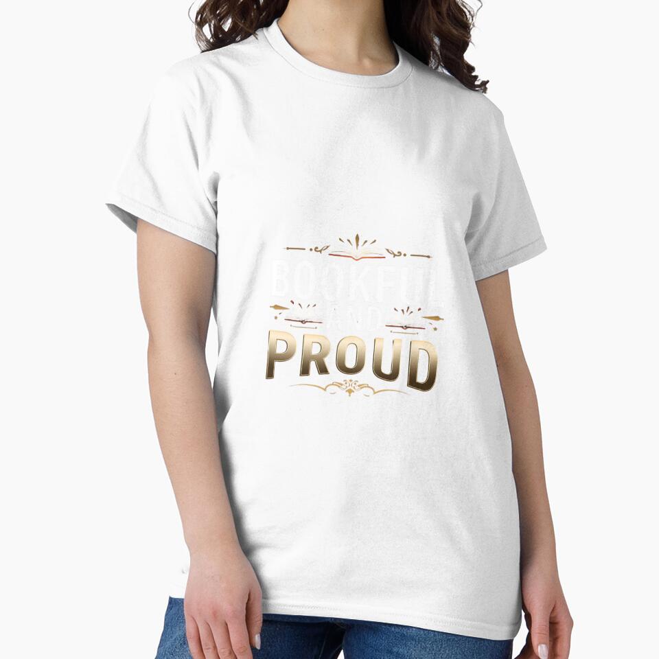 bookful and proud– black Book Lover design by Happyhoo1