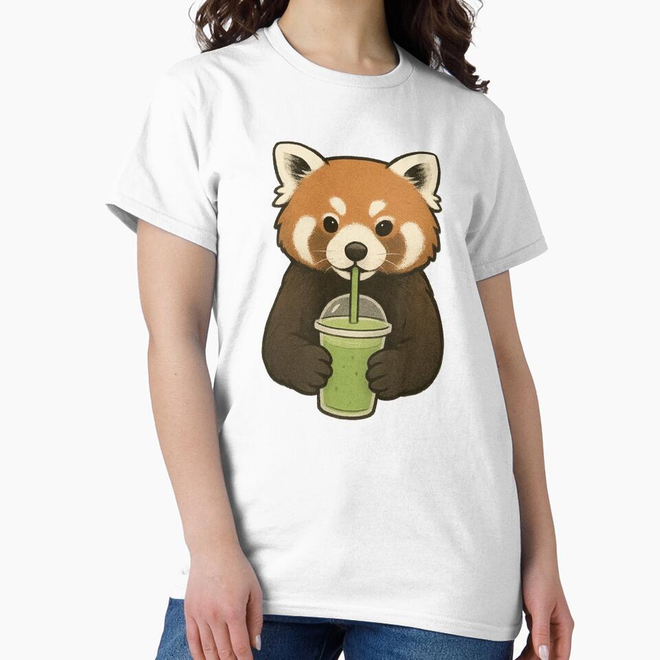 drink matcha with Red Panda by Ach&Koor