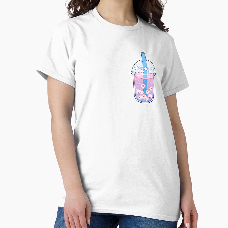 eyeball boba tea with many ghosts by Inkcapella