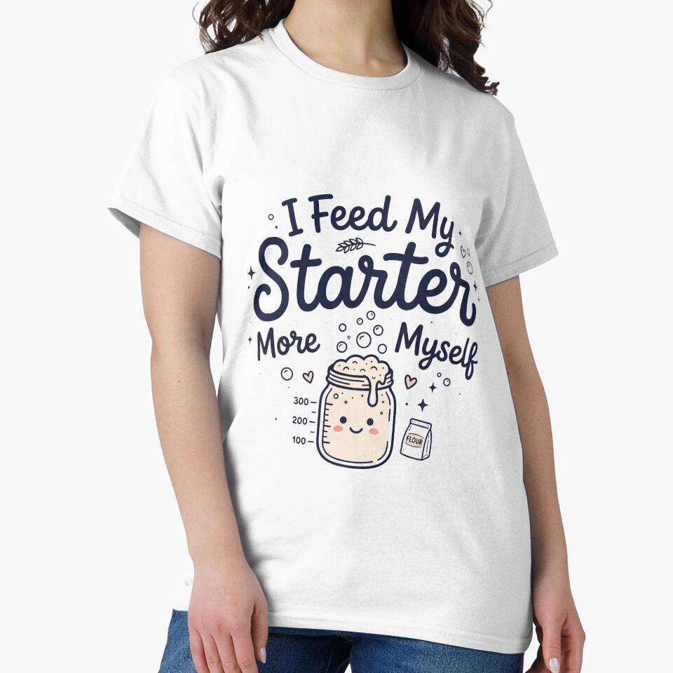 I Feed My Starter More Than Myself Mug | Funny Sourdough Baker Quote | Bread Baking Coffee Cup | Fermentation Humor Gift by Softbear Atelier