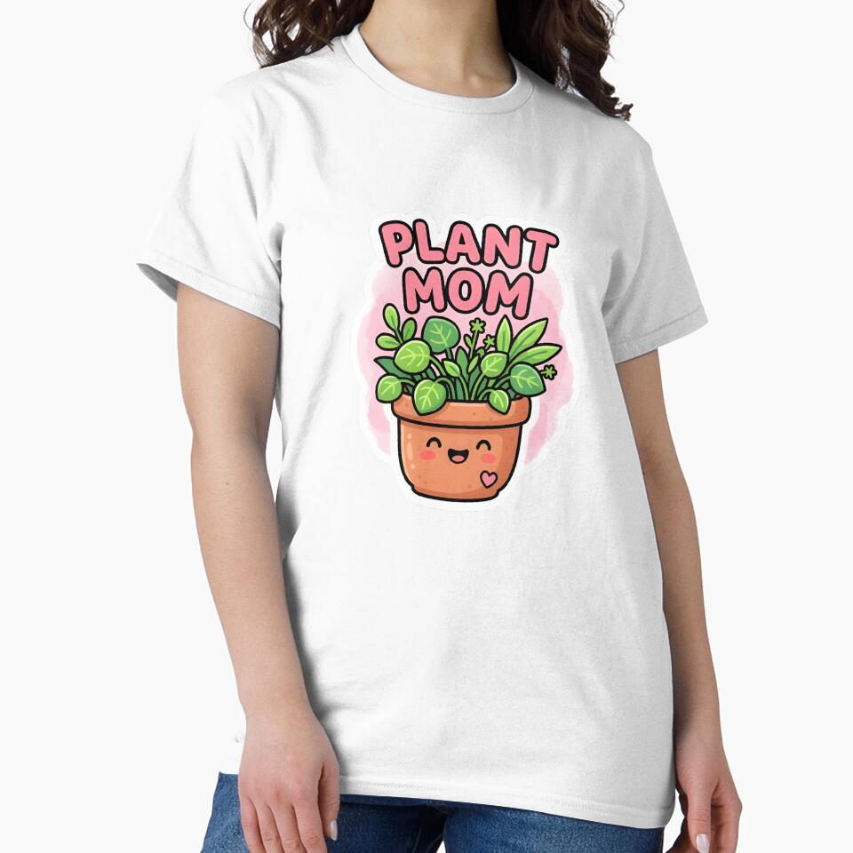 Plant Mom Cute Plant Parent Badge Sticker by PuddlePixels